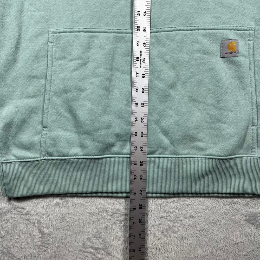 Carhartt Force Relaxed Fit Sweatshirt Mint Green Crewneck Womens Large Bonus Hat - Picture 7 of 16